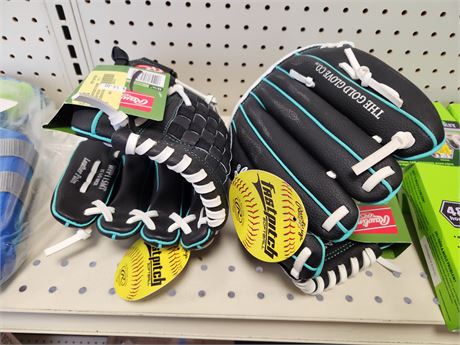 Lot of (TWO) Softball Gloves