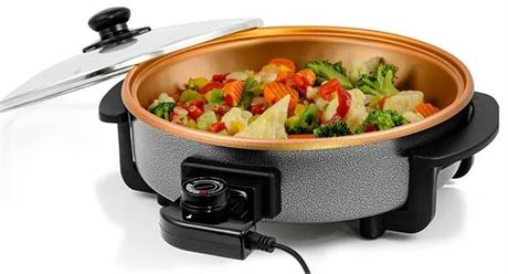 Ovente Eletric Skillet with tempered Glass Lid