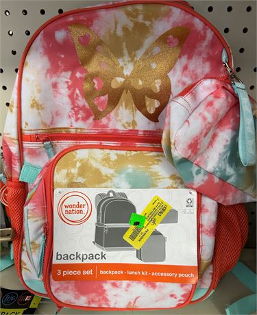 Wonder Nation 3 piece Backpack Set