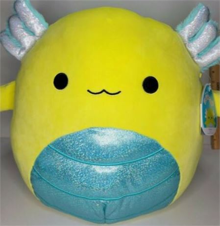 Squishmallow 14" Lime/teal Axolotl