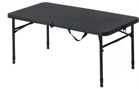 Mainstays 40"L x 20"W Plastic Adjustable Height Fold-in-Half Folding Table