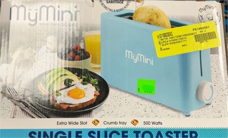 MyMini   Single Slice Toaster, Aqua