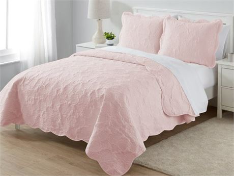 Simply Shabby Chic Comforter Set, Pink, KING