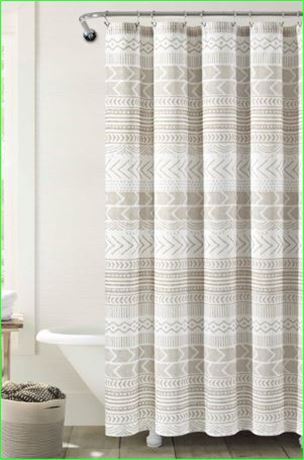 Lush Decor Brown Geometric Shower Curtain, 72 x 72