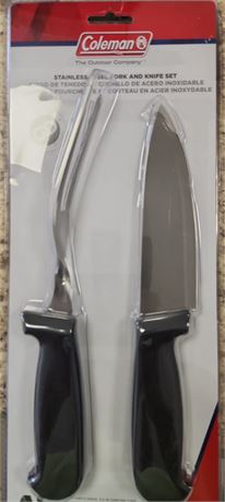 Coleman stainless steel fork and knife set