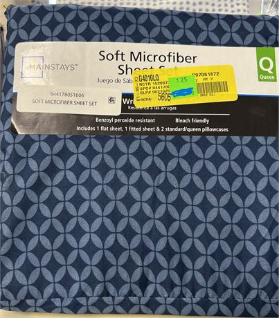 Mainstays Soft Microfiber Sheet set-Queen