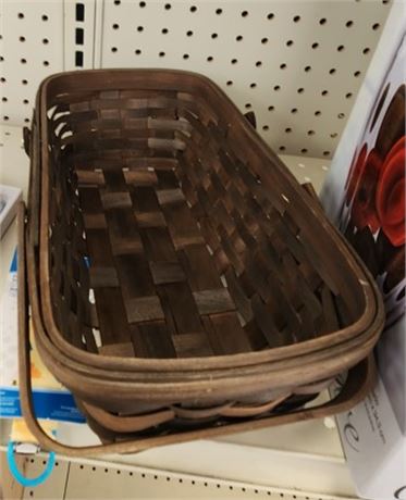 13 in x 8 in weave basket with handles