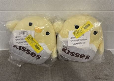 (2) Squishmallows Hershey Kiss Chick Stuffed Animal Plush Toy