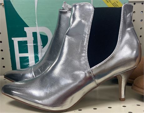 HRH, Size 8, Heel Boots, Silver