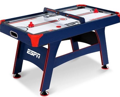 ESPN 5' AIR POWERED HOCKEY TABLE WITH LED ELECTRONIC SCORER, 60 INCH X 32 INCH