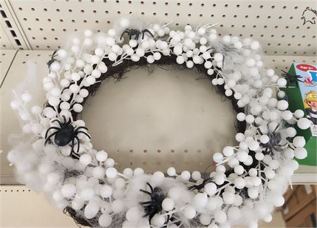 Halloween Spider Wreath, 18 inch