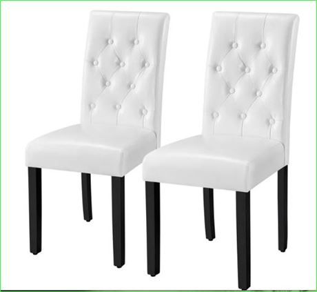 SmileMart Dining Chair, Set of 2, White