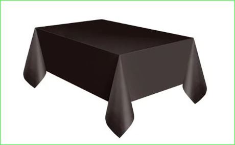 (9) Way To Celebrate! Plastic Party Tablecloths, 108 x 54in, Black, 3ct
