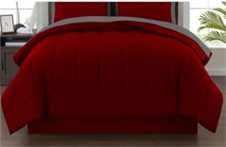 Mainstays 3 piece Bedding set, TWIN, RED