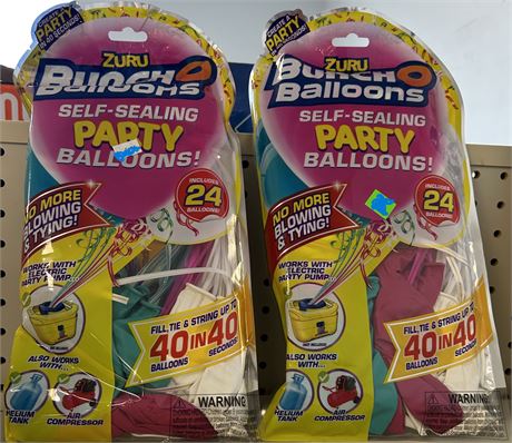 Lot of (2) Zuru Self Sealing Balloons 24 pack