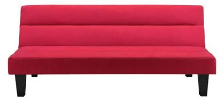 DHP Kebo Futon with Microfiber Cover Red