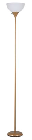 Mainstays 5'11 Floor Lamp, Gold with White Shade