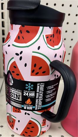 Tal 40 oz hot/cold drink mug, Watermelons