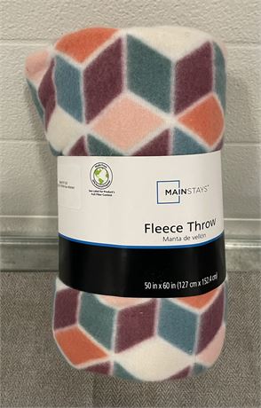 Mainstays Fleece Plush Throw Blanket 50x60