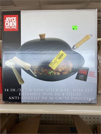Joyce Chen 14 inc Non Stick 4 piece wok set
