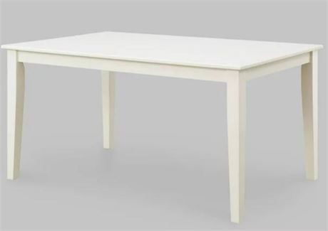 Better Homes and Gardens Bankston Dining Table, White.  58.5"L x 35.5"W x 30"H