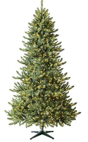 7.5 ft Pre-Lit Milford index Pine Artificial Christmas Tree, Clear Micro-Dot LED