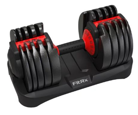Lot of (TWO) FitRX Adjustable Dumbbells 5-52.5 lbs