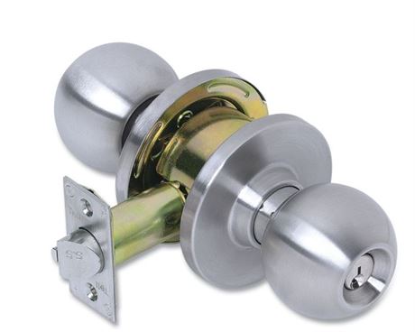 Tell Heavy Duty Commercial Storeroom Knob Lockset, Stainless Steel Finish 32D (C