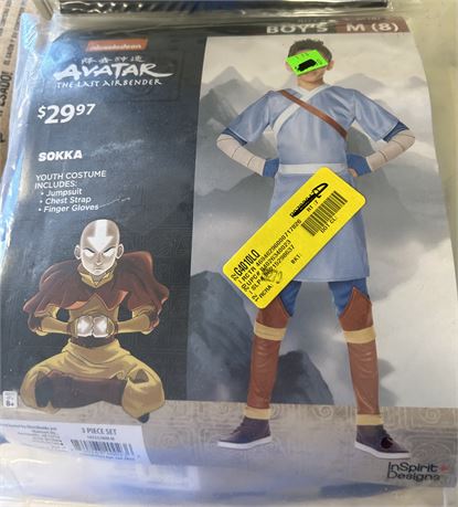 Avatar Sokka Costume, Boys Medium