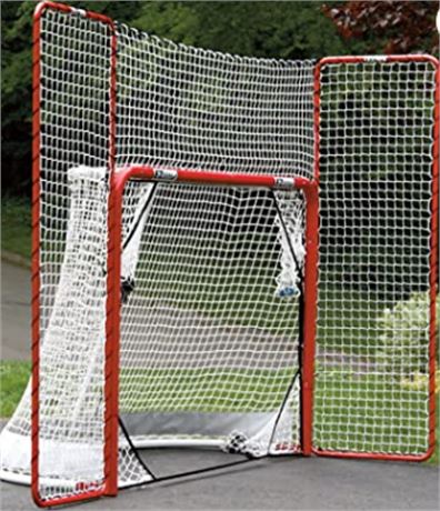 2 folding hockey goal with backstop and targets