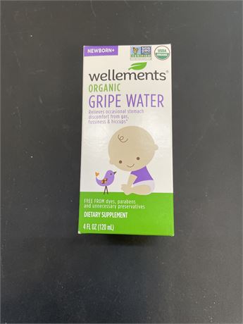 Wellements Organic Gripe Water EXP: 06/06/2024