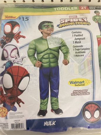 Marvel Spidey Amazing Friends Hulk Costume, Size 2T