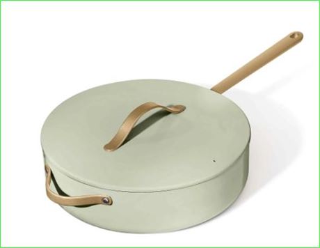 Beautiful 5.5 Quart Ceramic Non-Stick Saute Pan, Sage Green