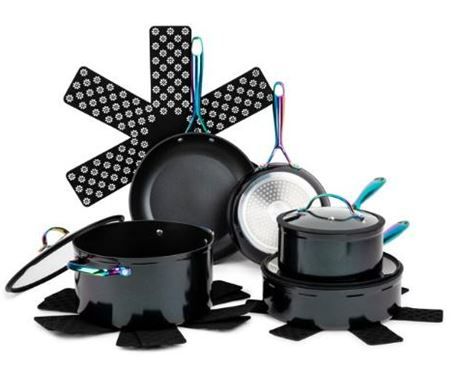 Thyme & Table, 12-Piece Cookware Set, Rainbow