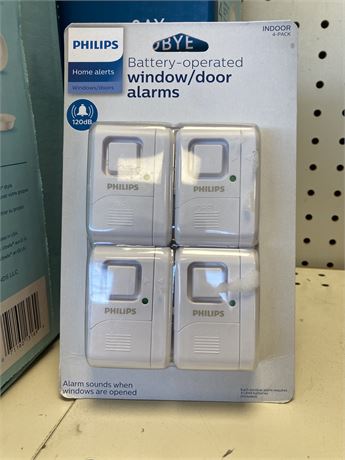 Phillips 4 pack Battery Operated Window/Door Alarms