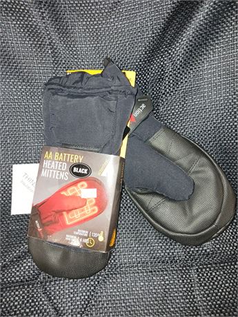 3M Thinsulate AA Battery Heated Mittens, Black, Unisex,  One Size