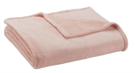 Mainstays Super Soft Plush Blanket, Blush, TWIN