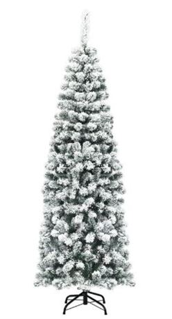 Costway 6 foot flocked Christmas Tree