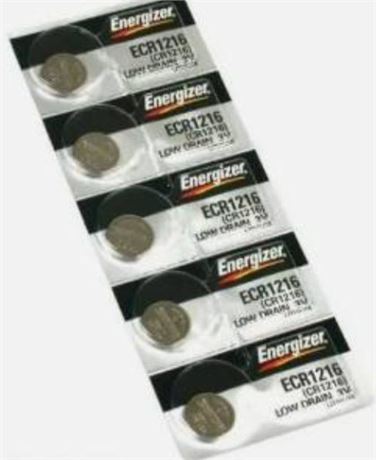5-pack Energizer CR1216 Micro Lithium 3v Cell Battery