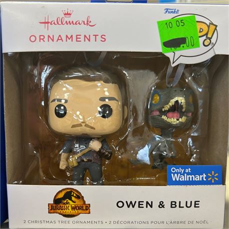 Hallmark Ornaments Jurassic World Owen and Blue