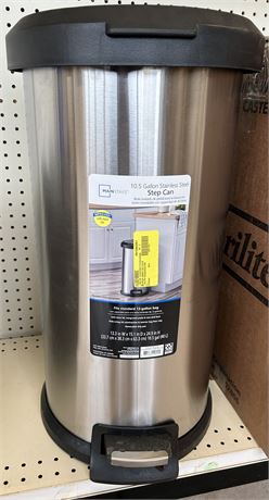 Mainstays 10.5 gal Step Can, Stainless