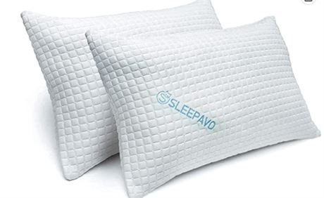 Sleepavo Deluxe Memory Foam Pillows, 2 piece