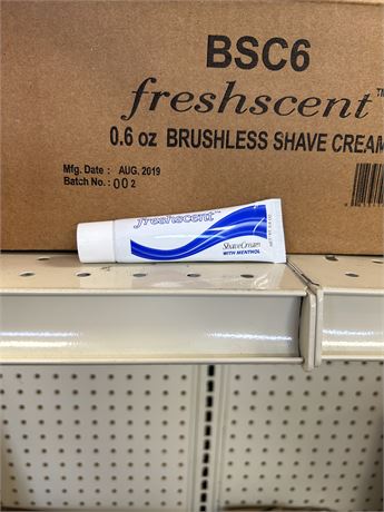 Case of 144 Freshscent .6 oz Brushless Shaving Cream