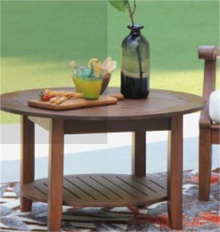 Cambridge Casual Wales Round Outdoor Coffee Table 30-in W x 30-in L