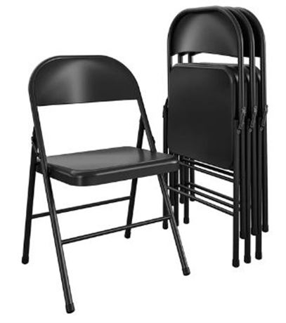 Mainstays 4-Pack of Black Steel Folding Chairs