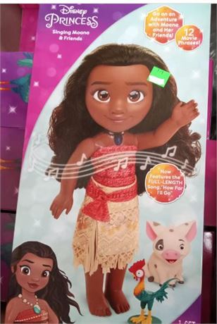 Disney Princess Moana 14 In Singing Doll, Includes Animal Friends