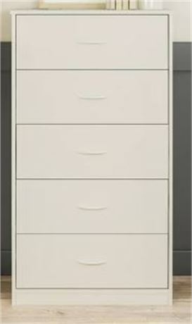 Mainstays Classic 5 drawer Dresser, White
