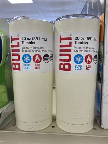 Lot of (TWO) Built 20 oz Insulated Tumbler