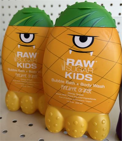 (2) Raw Sugar Kids Bubble Bath & Body Wash