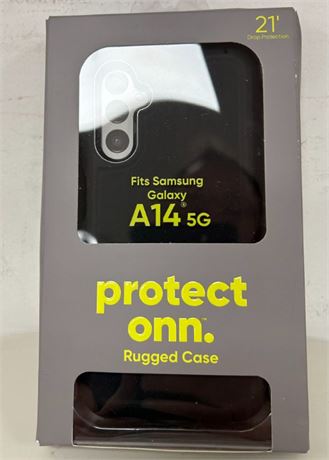onn. Rugged Phone Case for Samsung Galaxy A14 5G - Black
